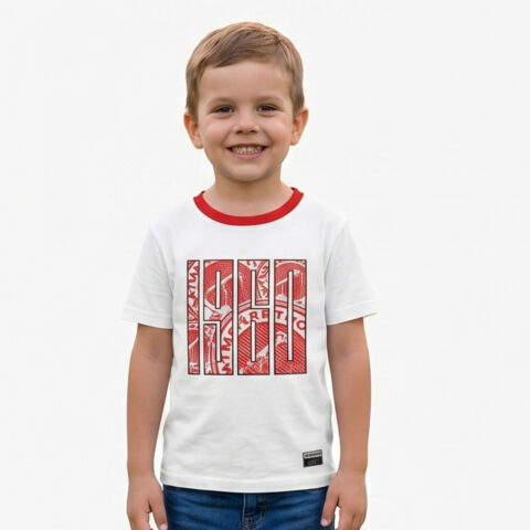 Çocuk Beyaz Kırmızı 1960 Tshirt
