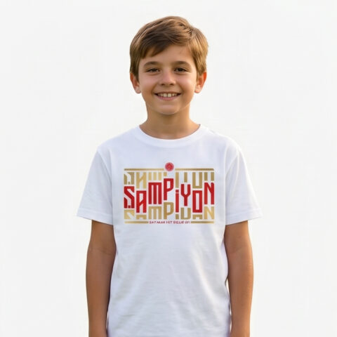 Çocuk Beyaz Şampiyon Tshirt